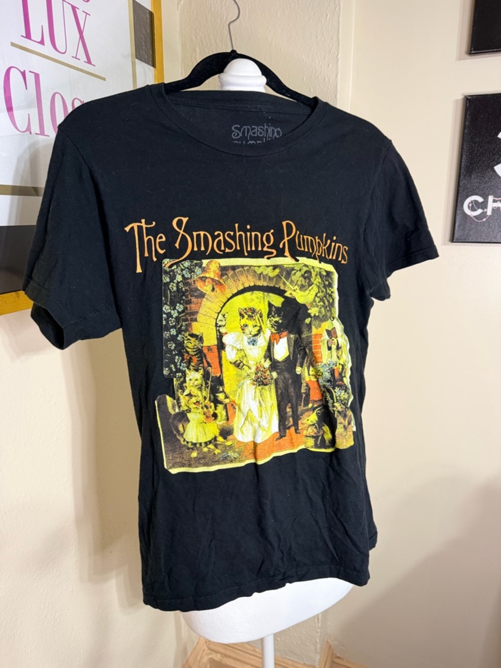 The Smashing Pumpkins Black Graphic Tee - Band Logo Short Sleeve Shirt